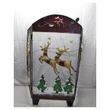 Holiday-Themed Metal Fireplace Screen