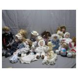 Large Ceramic Dolls Lot: A Charming Array