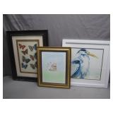 Three Framed Art Pieces