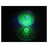 Uranium Glass Plate and Server Dish