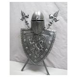 Metallic Knight-Themed Wall Decor