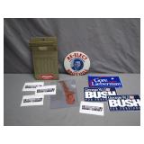 Political Memorabilia w/ Campaign Buttons