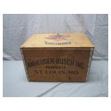 Anheuser-Busch Wooden Crate with Checkerboard