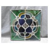 Stained Glass Panel With Geometric Design
