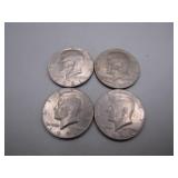4 Kennedy Half Dollars
