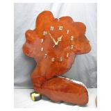 Unique Freeform Wooden Clock with Natural Details