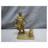 Solid Brass Blacksmith Statue With Anvil