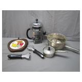 Kitchenware Lot: French Press, Food Mill,...