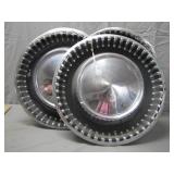 Six Metal Wheel Hubcaps