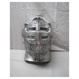 Silver-Colored Decorative Helmet Sculpture