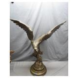 Solid Brass Bald Eagle Statue, 36 Inches Tall