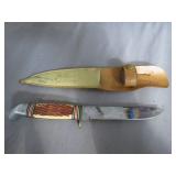 Mid-20th Century Fixed-Blade Knife w/ Sheath