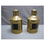 Brass Nautical Port and Starboard Lanterns