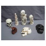 Skull and Skeleton Figurines
