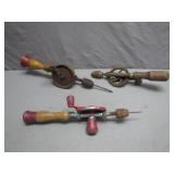 Three Hand-Crank Drills