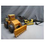 Vintage Construction Toy Truck Duo