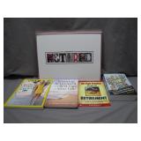 Retirement-Themed Books and Decor Set