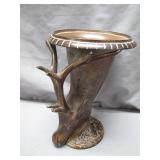 Bronze-Look Vase with Deer Motif