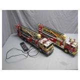 2 Die-Cast Fire Trucks with Remote