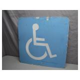 Blue Handicap Parking Metal Sign