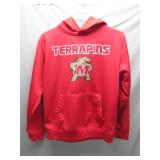 Youth Small Terrapins Hoodie in Bold Red