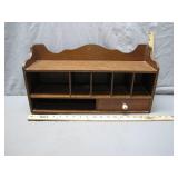 Wooden Organizer w/ Drawer & Dividers