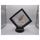 4 Stone Arrowheads in Display Case