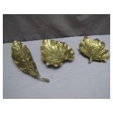 Gold Leaf Brass Bowls With Intricate Detailing