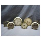 Seven Vintage Alarm Clocks
