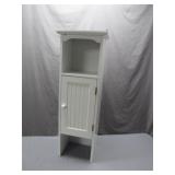 Compact White Storage Cabinet with Door
