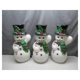 3 Light-Up Snowmen Blow Molds