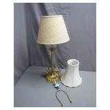 Gold Table Lamp with Floral Details