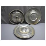 Three Classic Car Hubcaps