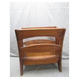 Wooden Magazine Rack with Curved Design
