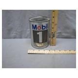 Mobil 1 Motor Oil Can With Lid: Empty Display