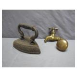 Cast Iron Iron and Brass Faucet with Knob