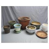8 Assorted Flower Pots