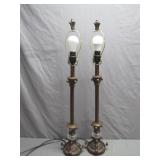 Ornate Table Lamps With Glass Accents