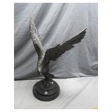Brass Eagle Statue on Marble Base