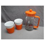 Bodum French Press Set with Two Cups, Orange