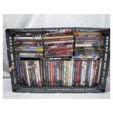 DVDs in a Plastic Crate