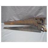 Early Hand Saws with Embossed Handles