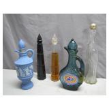 5 Decorative Glass Bottles