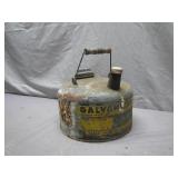 Galvanized Metal Gasoline Can with Handle
