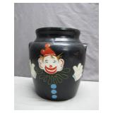 Ransburg Crock with Classic Clown Design