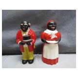 Black Americana Salt & Pepper Shakers