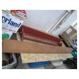 Red Wooden Rail and Long Wooden Plank