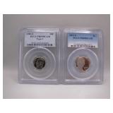 PCGS Graded PR69 DCAM Dime & Nickel Set