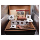 Cigar Box of Vintage US Coins & Currency