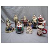 Santa Figurines and Mug